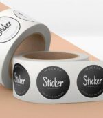 bursa oval kesim sticker etiket