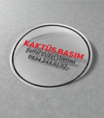 bursa seffaf etiket sticker