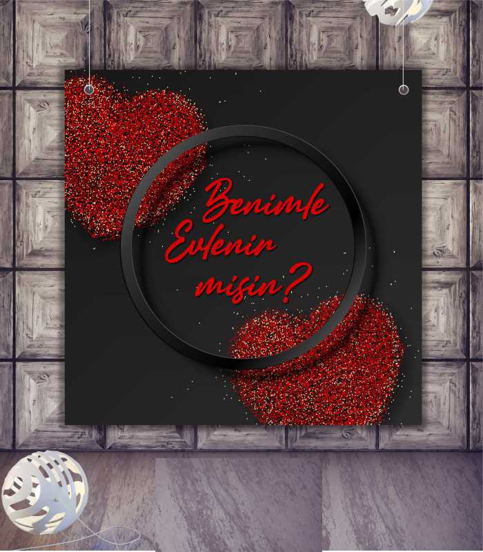 siyah-kirmizi-gul-dokulu-evlilik-teklifi-afisi Siyah Kırmızı Gül Dokulu Evlilik Teklifi Afişi