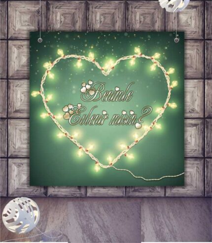 Yeşil Işıklı Kalp Evlilik Teklifi Afişi