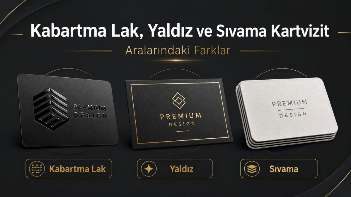 Kabartma laklı kartvizit, yaldız ve sıvama kartvizit farkları